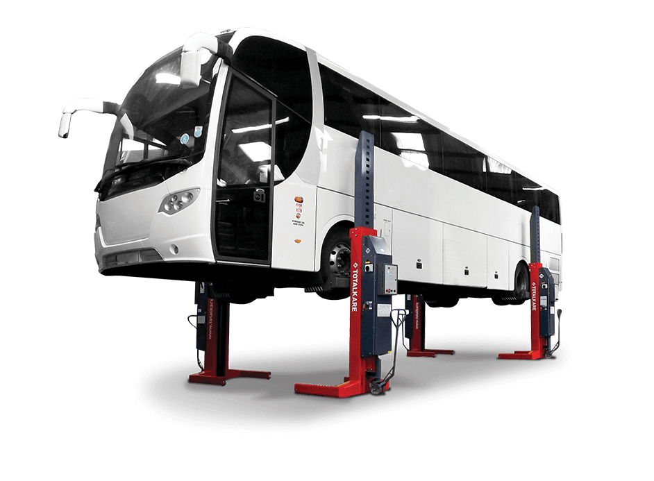 T8DC cable-free mobile column lift (set of 4) from Totalkare