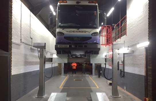 SUEZ upgrades Royal Borough of Kensington and Chelsea depot with galvanised four post lift from Totalkare