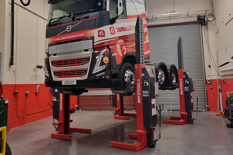Farrall's Group invests in Totalkare T8DC mobile column lifts